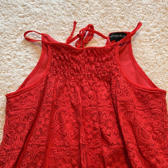 Red summer dress, junior size small from brand My Michelle! - Picture 2 of 5